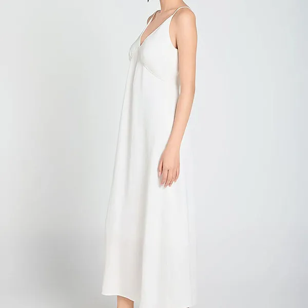 Váy Hai Dây Nữ F2 Fashion & Freedom Linen A Touch Of Effortless Elegance D839-T-S-0325 Màu Trắng Size S