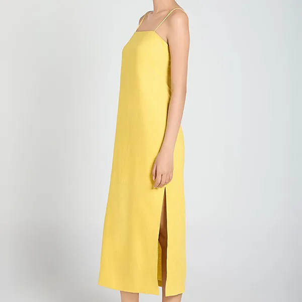 Váy Hai Dây Nữ F2 Fashion & Freedom Linen A Touch Of Effortless Elegance D840-V-S-0325 Màu Vàng Size S