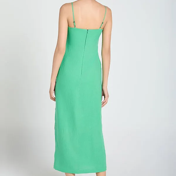 Váy Hai Dây Nữ F2 Fashion & Freedom Linen A Touch Of Effortless Elegance D840-XL-S-0325 Màu Xanh Lá Size S