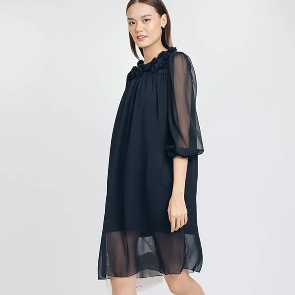 Váy Liền Nữ F2 Fashion & Freedom Brighter Day Black Chiffon Dress D561-D-S-1121 Màu Đen Size S