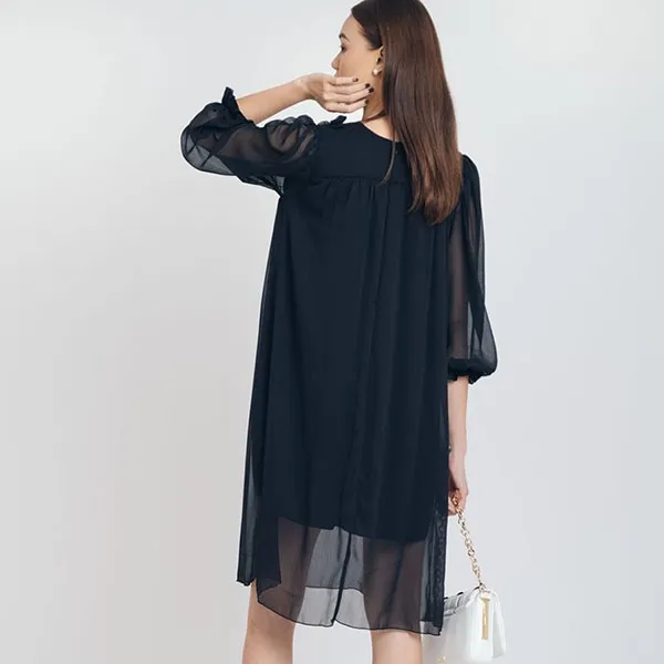 Váy Liền Nữ F2 Fashion & Freedom Brighter Day Black Chiffon Dress D561-D-S-1121 Màu Đen Size S