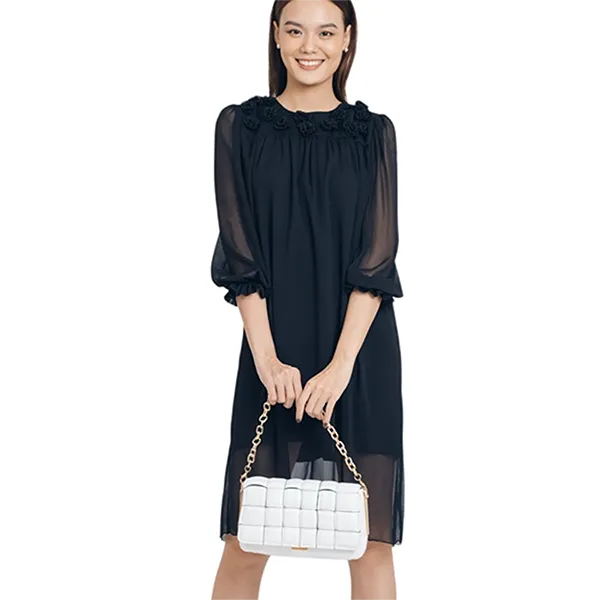 Váy Liền Nữ F2 Fashion & Freedom Brighter Day Black Chiffon Dress D561-D-S-1121 Màu Đen Size S