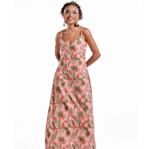 Váy Liền Nữ F2 Fashion & Freedom Linen Into The Wood D803-CH-S-0524 Màu Cam Size S