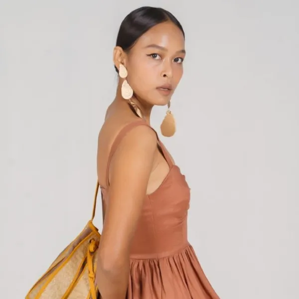 Váy Liền Nữ F2 Fashion & Freedom New Linen New Horizon D535-ND-S-0322 Màu Nâu Size S