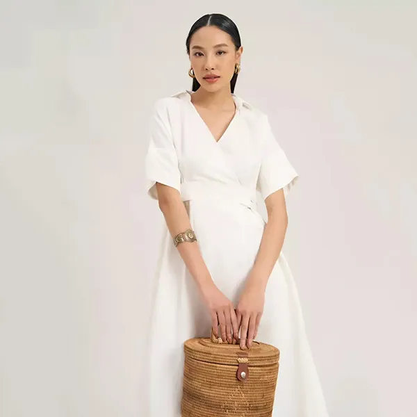 Váy Linen Nữ F2 Fashion & Freedom Art Of Styling D742-T-S-0723 Màu Trắng Size S