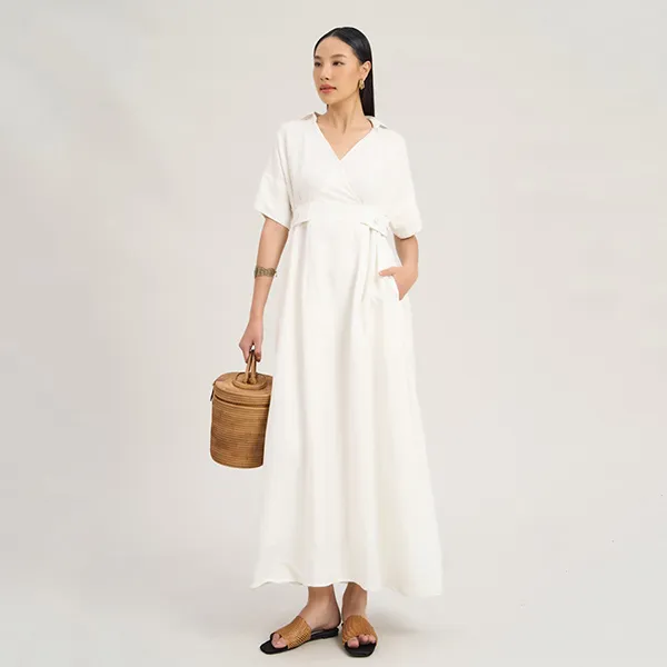 Váy Linen Nữ F2 Fashion & Freedom Art Of Styling D742-T-S-0723 Màu Trắng Size S