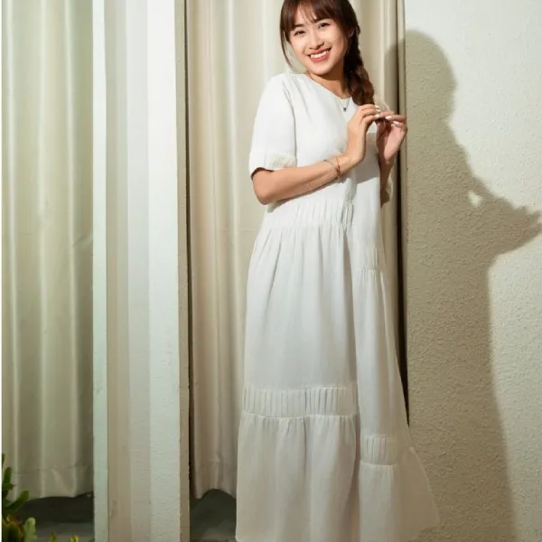 Váy Linen Nữ F2 Fashion & Freedom D780-T-S-1123 Màu Trắng Size S
