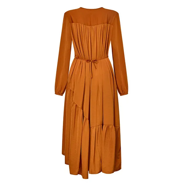Váy Lụa Nữ F2 Fashion & Freedom D430-CAM NGOI-S-0424 Màu Cam Size S