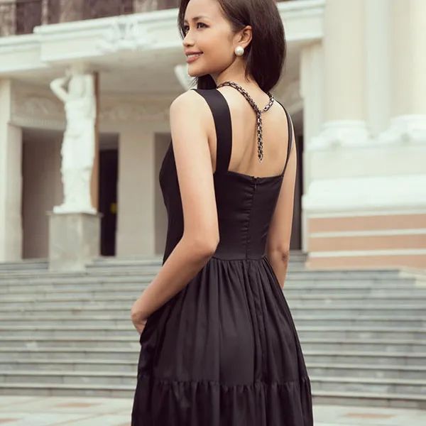 Váy Maxi Nữ F2 Fashion & Freedom City Girls D568-D-S-1221 Màu Đen Size S