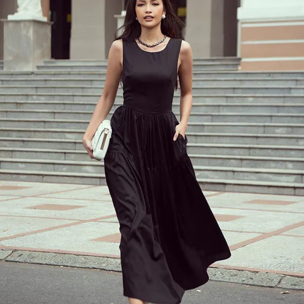 Váy Maxi Nữ F2 Fashion & Freedom City Girls D568-D-S-1221 Màu Đen Size S
