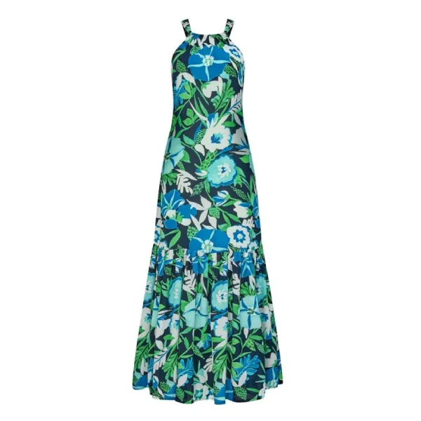Váy Maxi Nữ F2 Fashion & Freedom D433-XH-S-0724 Màu Hoa Xanh Size S