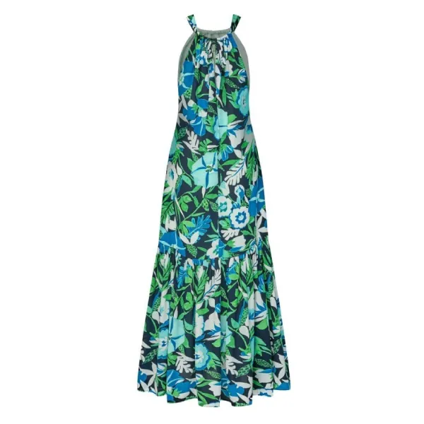 Váy Maxi Nữ F2 Fashion & Freedom D433-XH-S-0724 Màu Hoa Xanh Size S