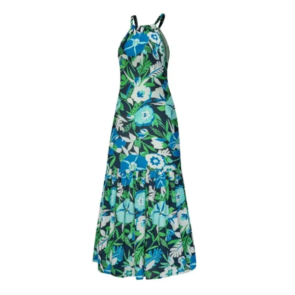 Váy Maxi Nữ F2 Fashion & Freedom D433-XH-S-0724 Màu Hoa Xanh Size S