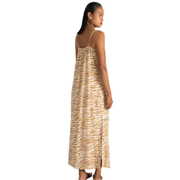 Váy Nữ F2 Fashion & Freedom Linen D616-VK-S-0622 Màu Vàng Kem Size S