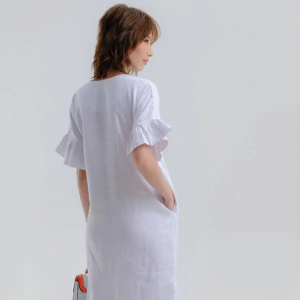 Váy Nữ F2 Fashion & Freedom Linen Hương Mùa Hè D565-T-S-0422 Màu Trắng Size S