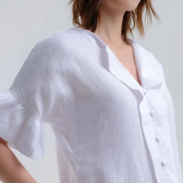 Váy Nữ F2 Fashion & Freedom Linen Hương Mùa Hè D565-T-S-0422 Màu Trắng Size S