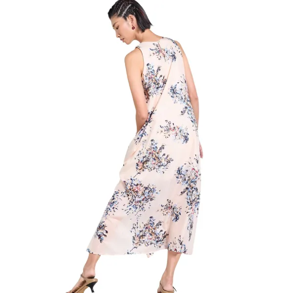 Váy Nữ F2 Fashion & Freedom Linen Tơ Tender Drit DT-D675-HH-S-0824 Màu Hồng Hoa Size S