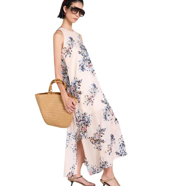 Váy Nữ F2 Fashion & Freedom Linen Tơ Tender Drit DT-D675-HH-S-0824 Màu Hồng Hoa Size S