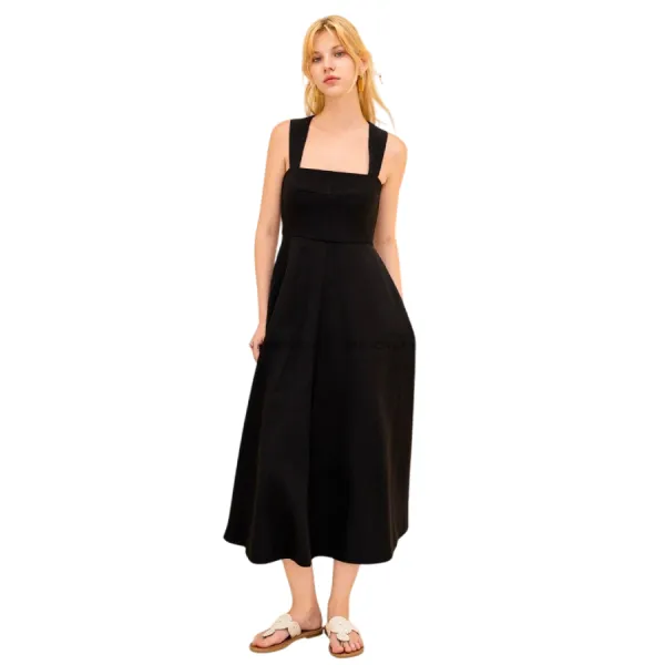 Váy Nữ F2 Fashion & Freedom Lụa D828-DEN-S-0824 Màu Đen Size S