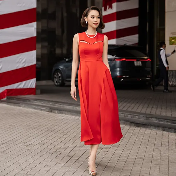 Váy Nữ F2 Fashion & Freedom Starry Nights D778-ĐO-S-1023 Màu Đỏ Size S