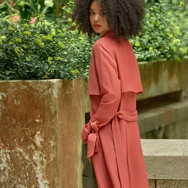 Váy Sơ Mi Nữ F2 Fashion & Freedom Linen Into The Wood D811-DH-S-0524 Màu Đỏ Hồng Size S