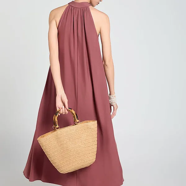 Váy Suông Cổ Yếm F2 Fashion & Freedom A Touch Of Effortless Elegance D836-S-1224 Màu Hồng Đất Size S