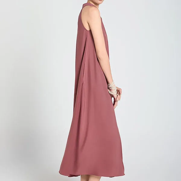Váy Suông Cổ Yếm F2 Fashion & Freedom A Touch Of Effortless Elegance D836-S-1224 Màu Hồng Đất Size S