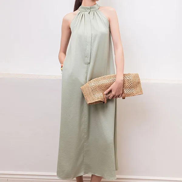 Váy Suông Cổ Yếm F2 Fashion & Freedom D836-S-1124 Màu Xanh Lợt Size S
