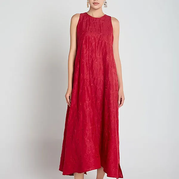 Váy Suông F2 Fashion & Freedom Linen A Touch Of Effortless Elegance DT-D675-DO-S-0125 Màu Đỏ Size S