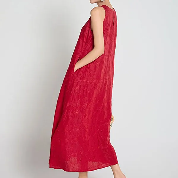 Váy Suông F2 Fashion & Freedom Linen A Touch Of Effortless Elegance DT-D675-DO-S-0125 Màu Đỏ Size S