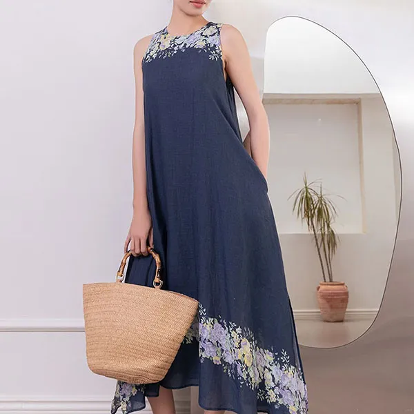 Váy Suông F2 Fashion & Freedom Linen DT-D675-XDH-S-1224 Màu Xanh Đen Size S