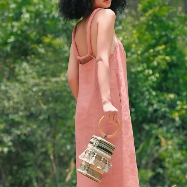 Váy Suông Nữ F2 Fashion & Freedom Into The Wood DT-D678-HD-S-0524 Màu Hồng Đất Size S
