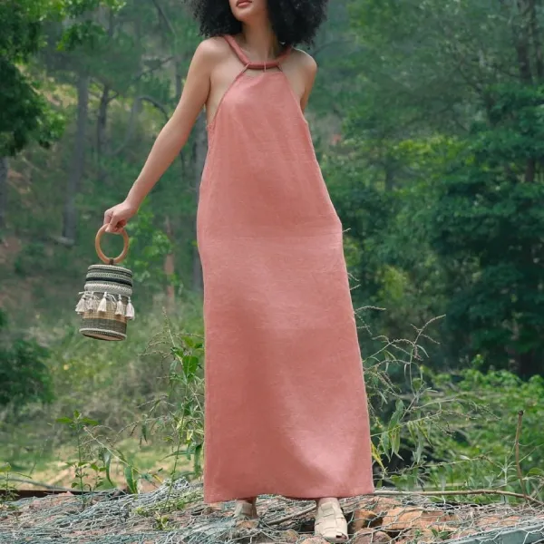 Váy Suông Nữ F2 Fashion & Freedom Into The Wood DT-D678-HD-S-0524 Màu Hồng Đất Size S