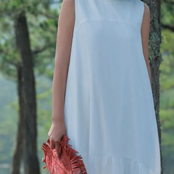 Váy Suông Nữ F2 Fashion & Freedom Kate Into The Wood D814-TRANG-S-0524 Màu Trắng Size S