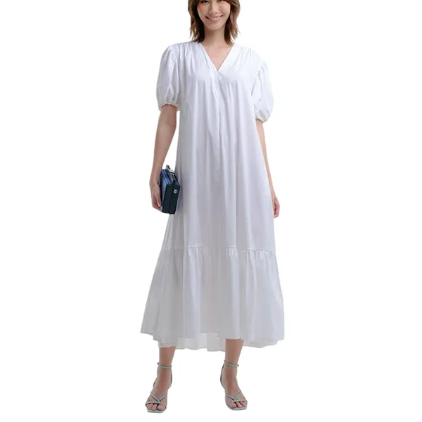 Váy Suông Nữ F2 Fashion & Freedom White Cotton Dress Chocola Fall In Love D595-T-M-0322 Màu Trắng Size M