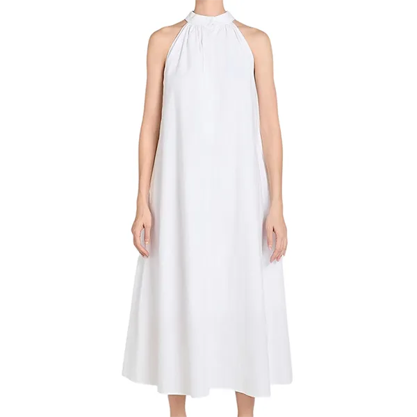 Váy Suông Nữ F2 Fashion & Freedom White Linen Dress A Touch Of Effortless Elegance D836-TRANG-S-1124 Màu Trắng Size S