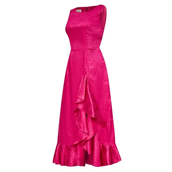 Váy Xòe Nữ F2 Fashion & Freedom Pink Lotus Brocade Dress D815-HS-S-0524 Màu Hồng Sen Size S