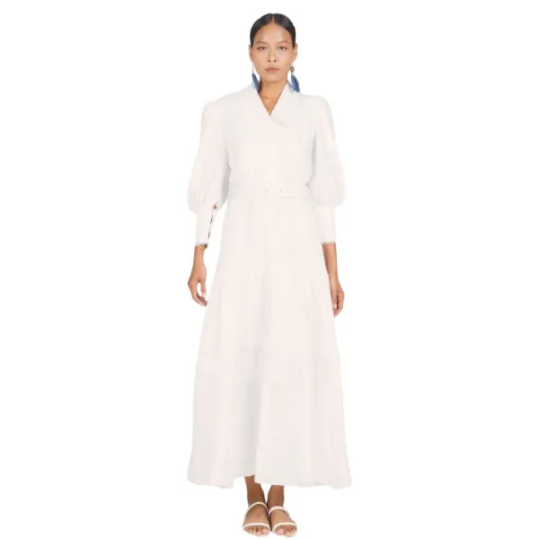 Váy Xòe Nữ F2 Fashion & Freedom Women's New Linen New Horizon D592-T-S-0322 Màu Trắng Size S