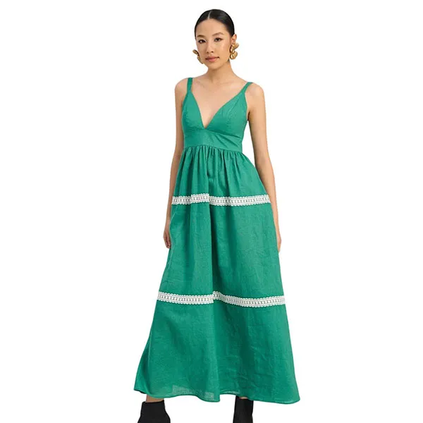 Váy Xòe Nữ F2 Fashion & Freedom Women's The Art Of Styling D758-XL-S-0923 Màu Xanh Lá Size S
