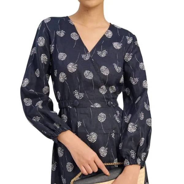 Váy Xòe Nữ F2 Fashion & Freedom Women's The Art Of Styling D450-XHT-S-0923 Màu Xanh Họa Tiết Size S