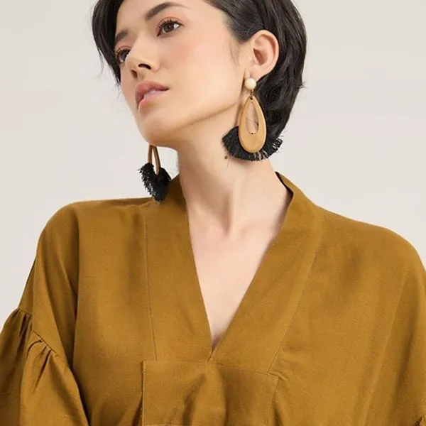 Váy Xòe Nữ F2 Fashion & Freedom Women's The Girl In Vogue D756-VN-S-0923 Màu Vàng Nghệ Size S