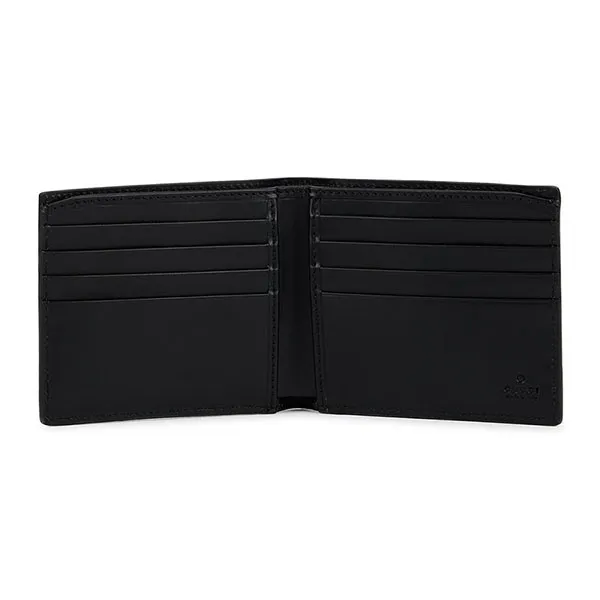 Ví Nam Gucci GG Supreme Web Wallet Leather Màu Đen