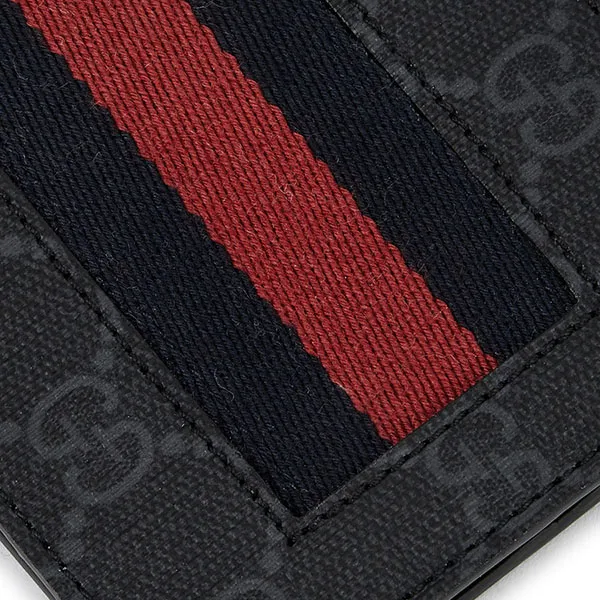 Ví Nam Gucci GG Supreme Web Wallet Leather Màu Đen