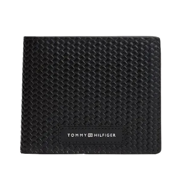 Ví Nam Tommy Hilfiger Texture Mini Card Wallet 13728 - BDS Màu Đen