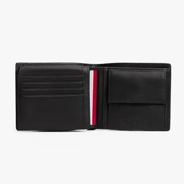 Ví Nam Tommy Hilfiger Texture Mini Card Wallet 13728 - BDS Màu Đen