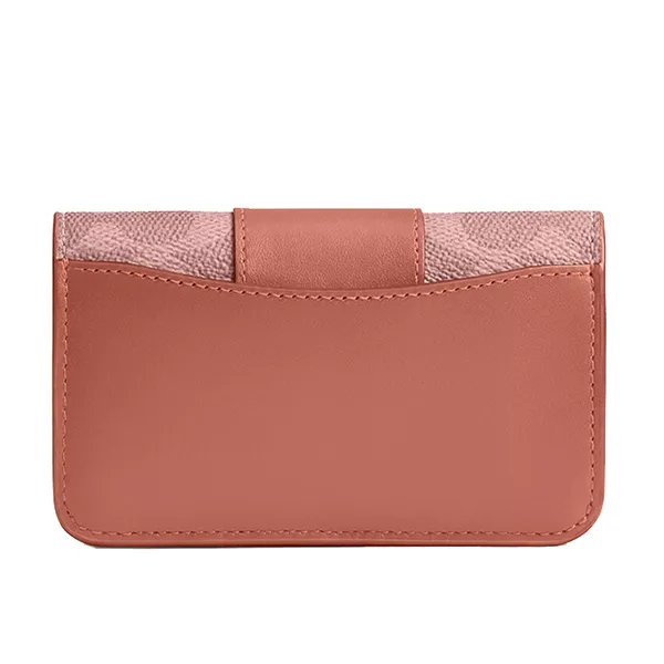 Ví Nữ Coach Essential Slim Card Case In Signature Canvas CR542 Màu Hồng