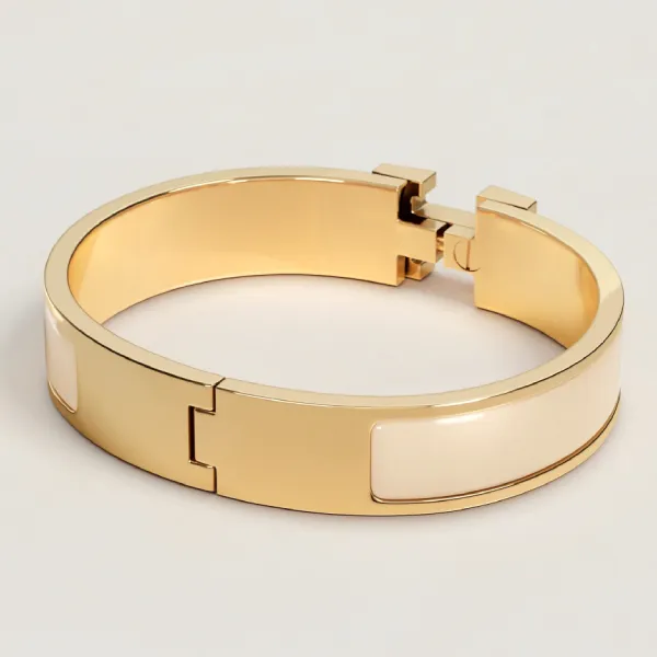 Vòng Đeo Tay Nữ Hermès Clic H Bracelet Yellow Gold H700001F 85GM Màu Vàng Gold