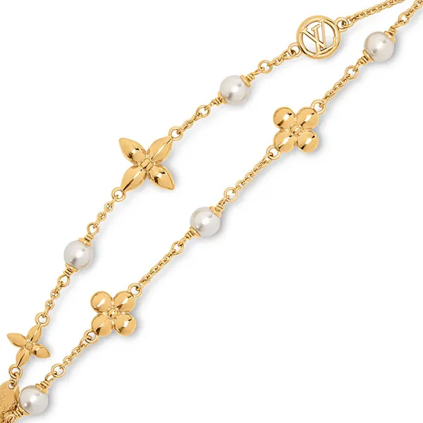 Vòng Đeo Tay Nữ Louis Vuitton LV Pearl Constellations Bracelet M03498 Màu Vàng Gold