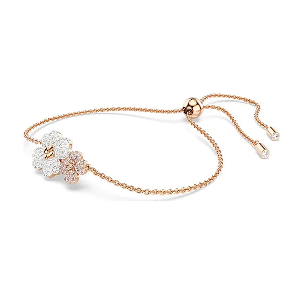 Vòng Đeo Tay Nữ Swarovski Latisha Bracelet Flower, Multicolored, Rose Gold-Tone Plated 5636591 Màu Vàng Hồng