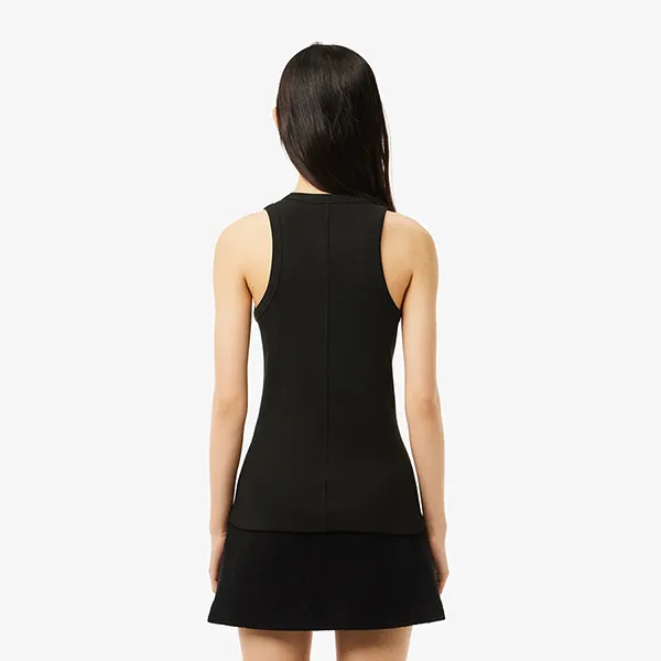 Áo Ba Lỗ Nữ Lacoste Slim Fit Cotton Tank Top TF5388 10 031 Màu Đen Size 34